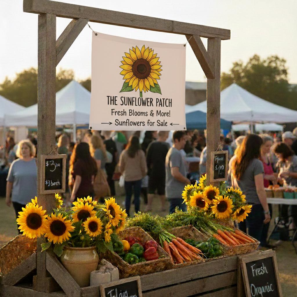 Custom Logo Canvas Banner for Craft Fair Display