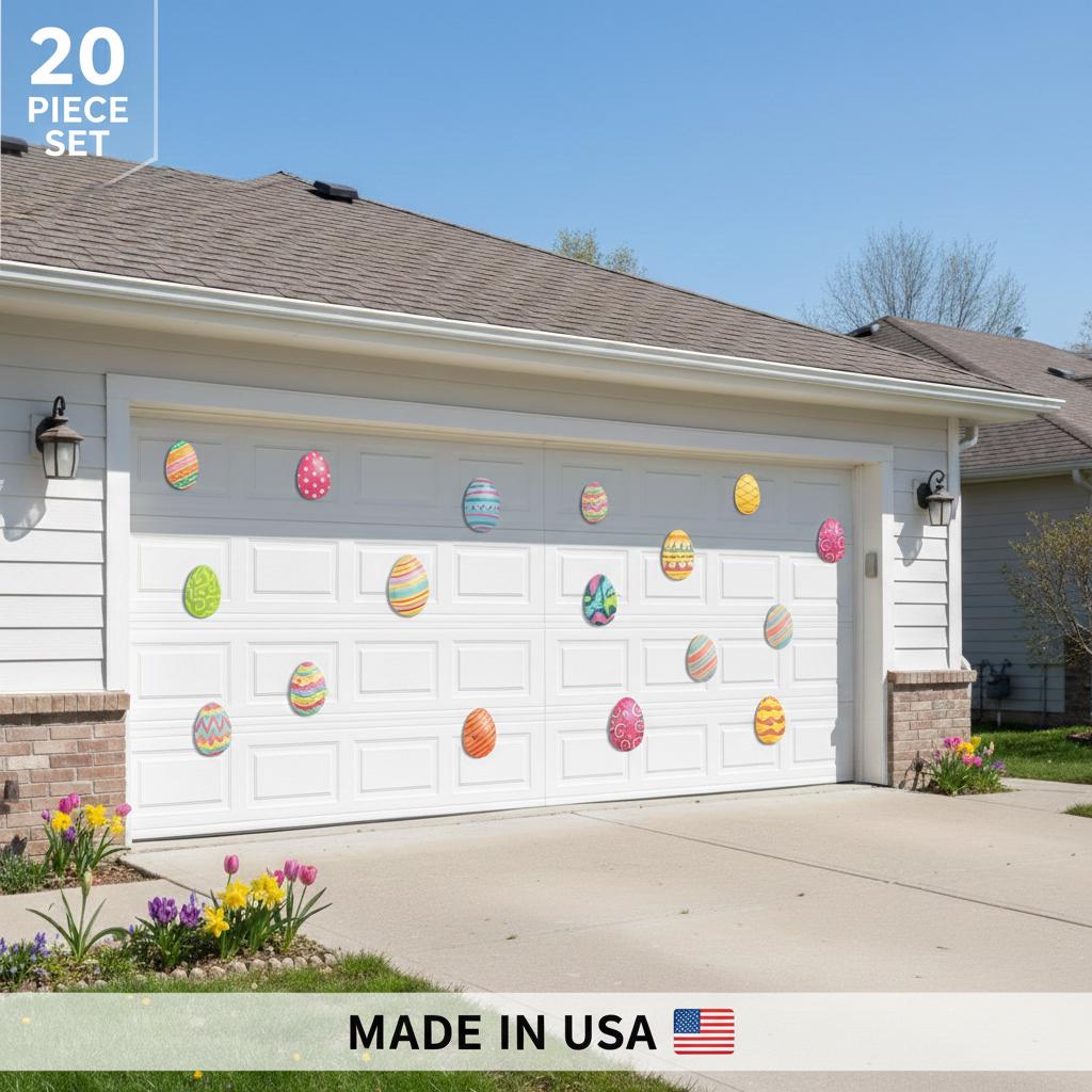 Jumbo Easter Egg Garage Door Magnets - 20 Pack