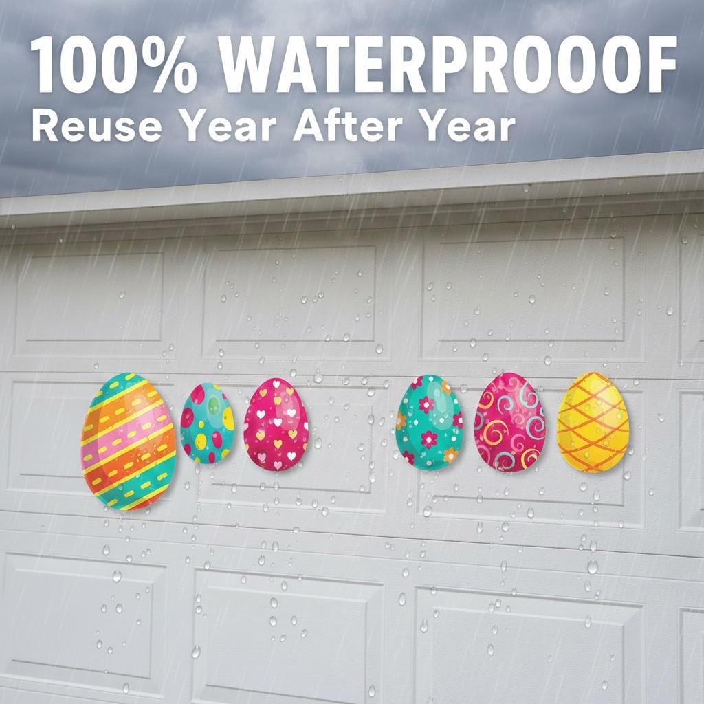 Jumbo Easter Egg Garage Door Magnets - 20 Pack
