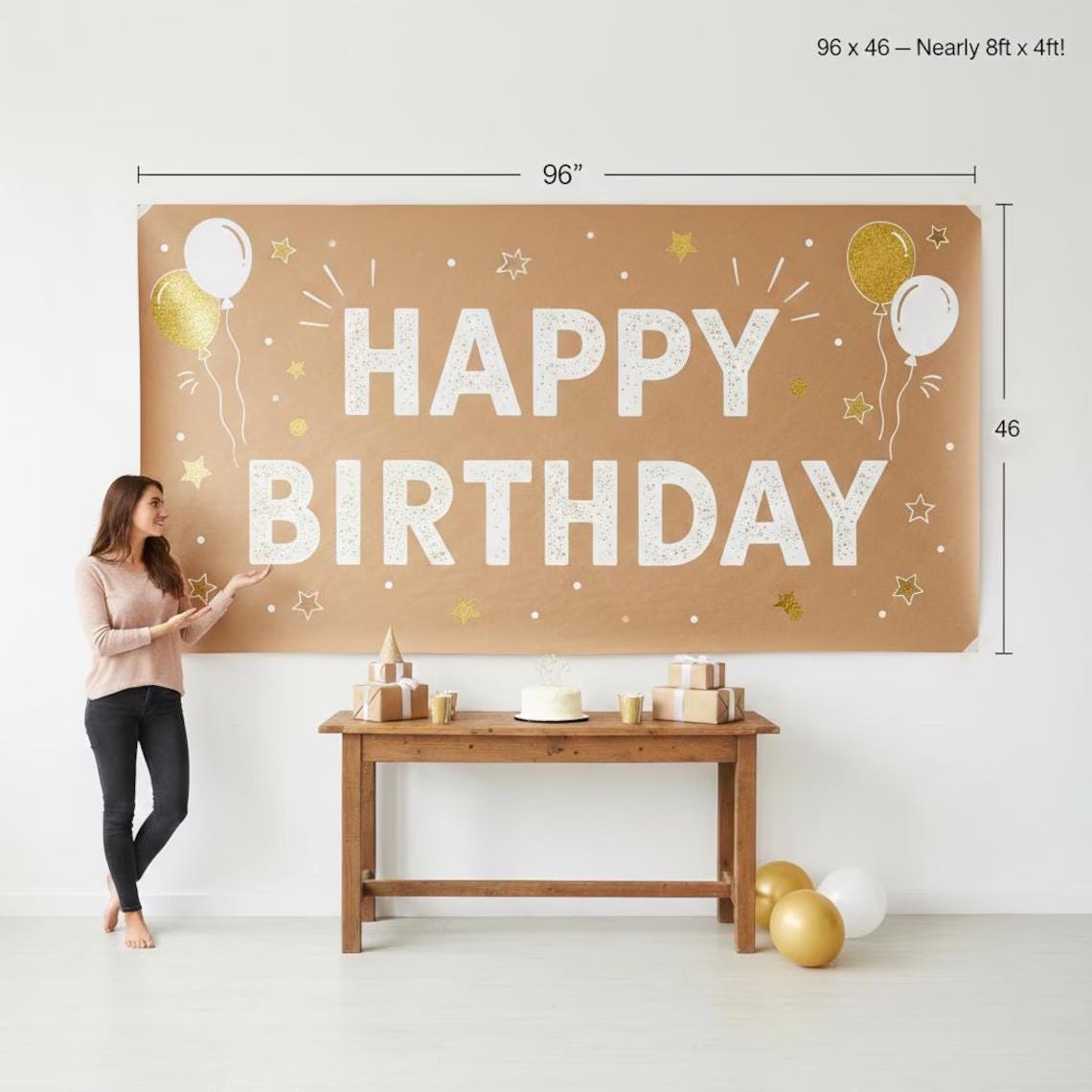 Custom Printed Kraft Paper Banner for Parties