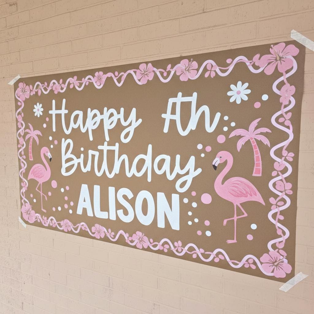 Custom Printed Kraft Paper Banner for Parties