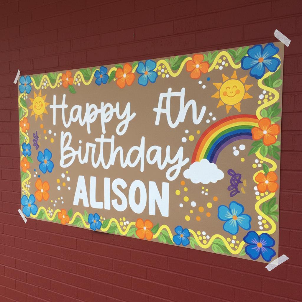 Custom Printed Kraft Paper Birthday