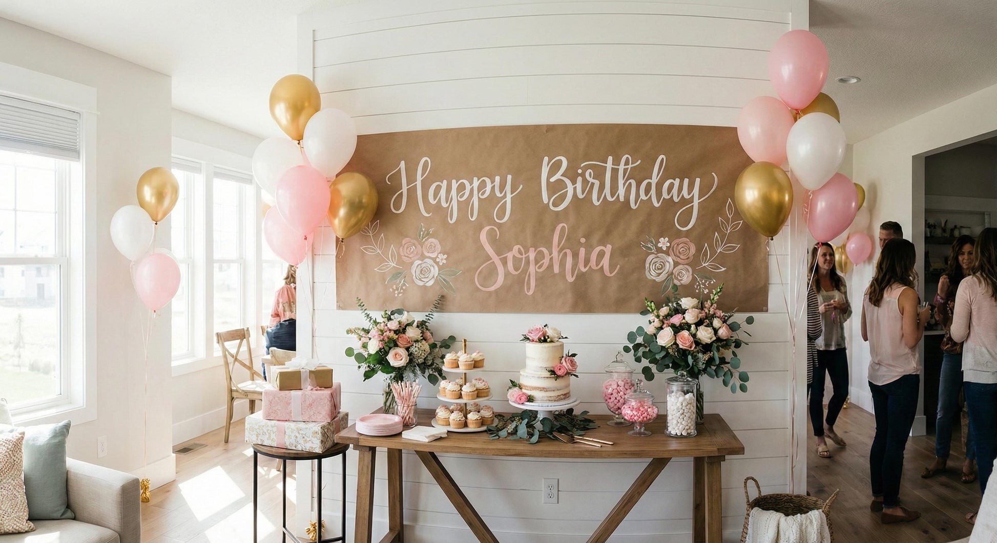 Kraft paper banner font chart