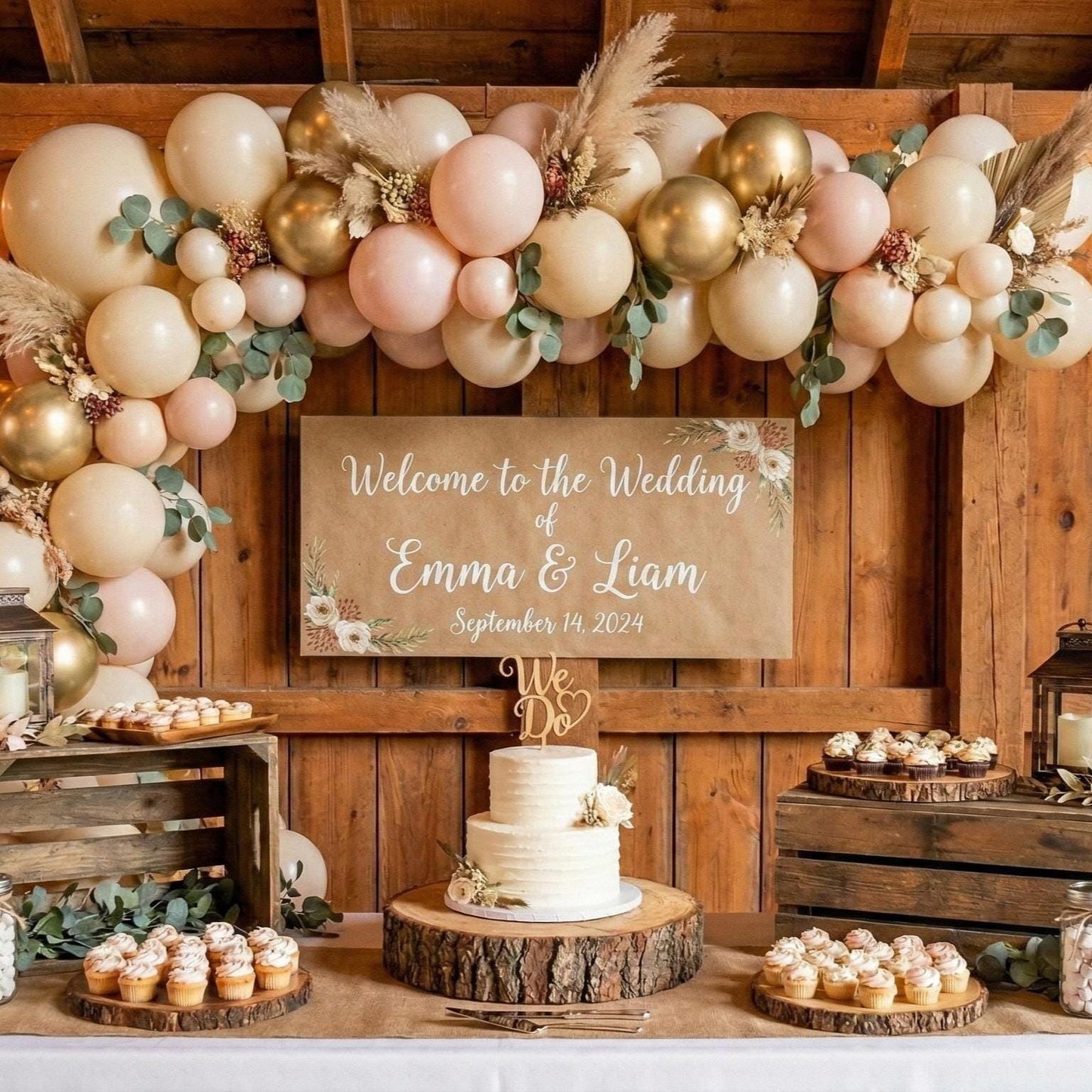 Custom Printed Kraft Paper Banner for Parties