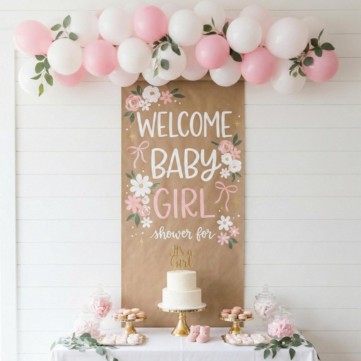 Custom Printed Kraft Paper Banner for Parties