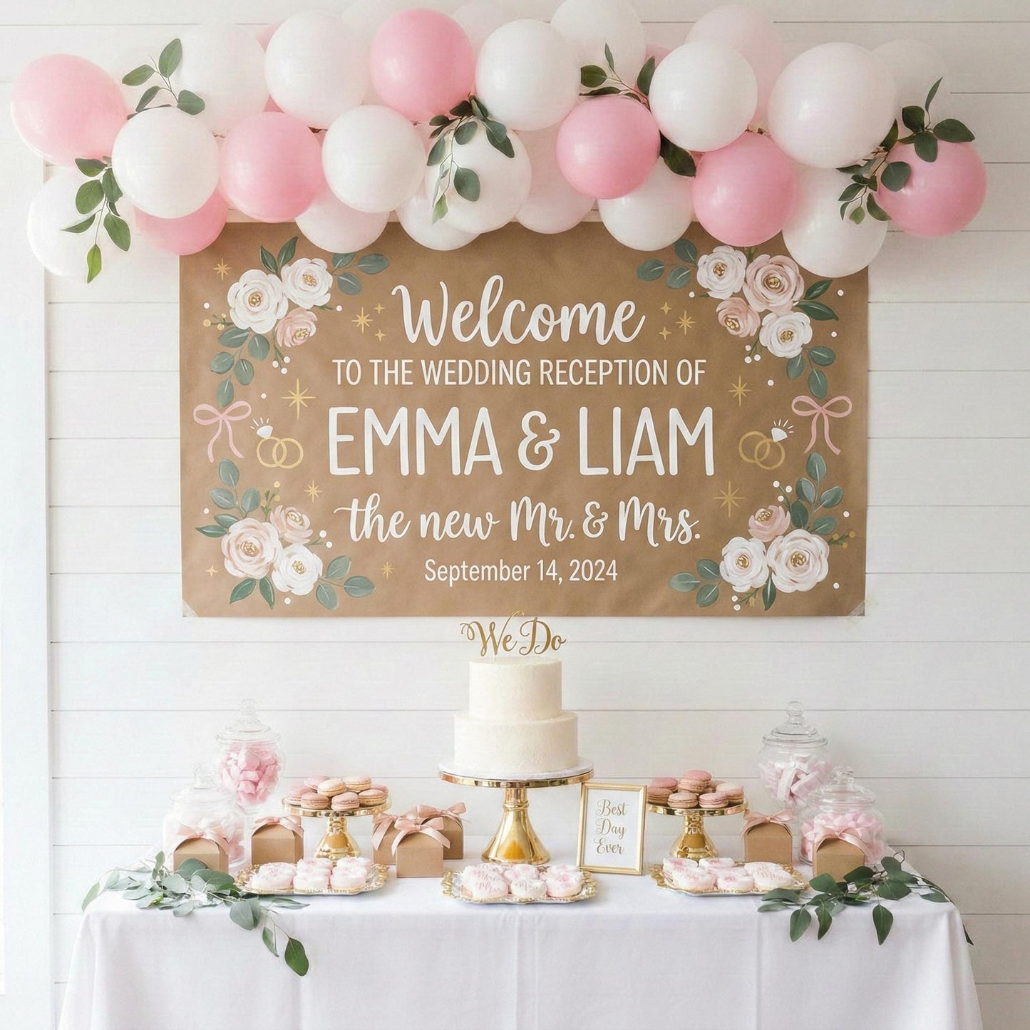 Custom Printed Kraft Paper Banner for Parties