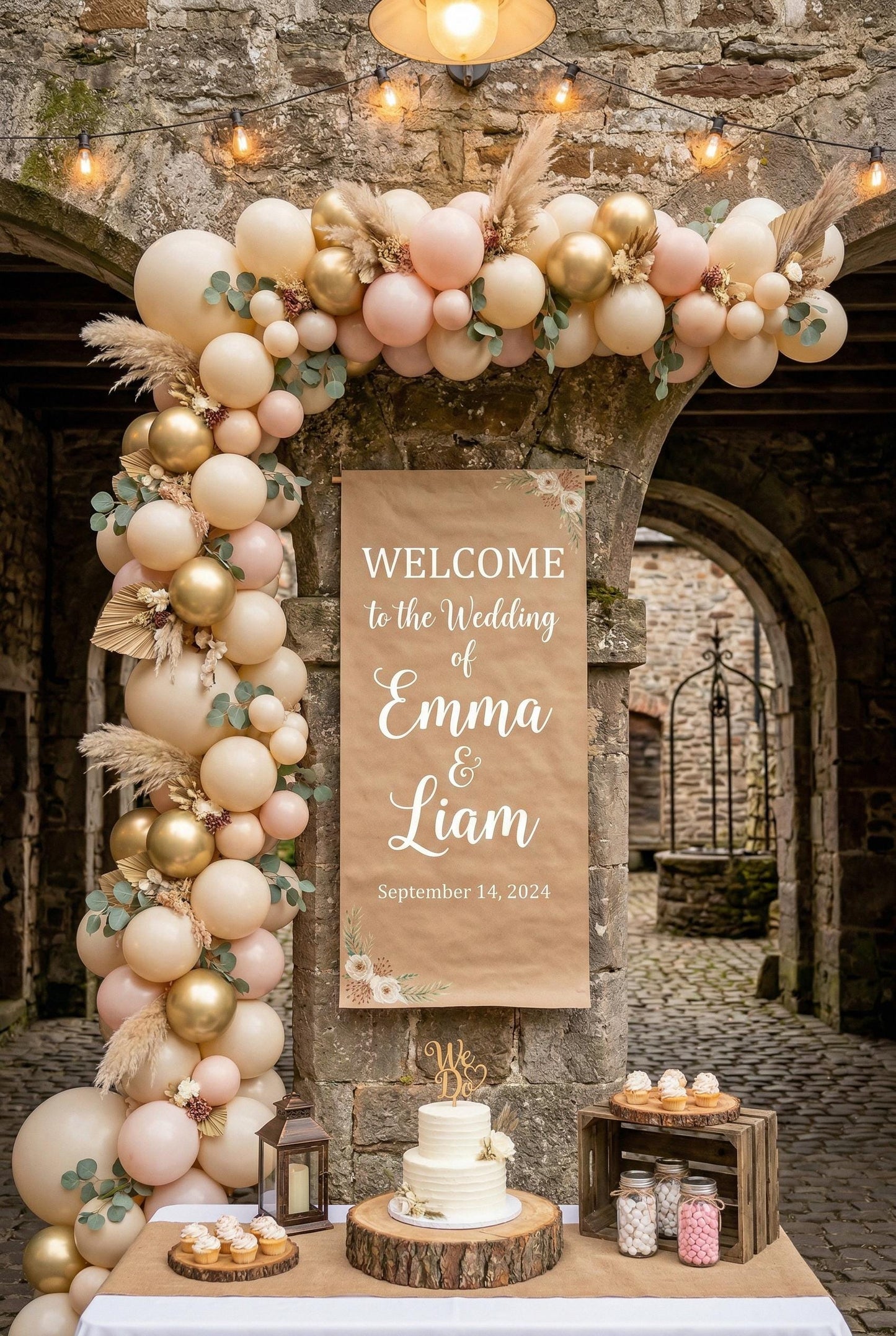 Custom Printed Kraft Paper Banner for Parties