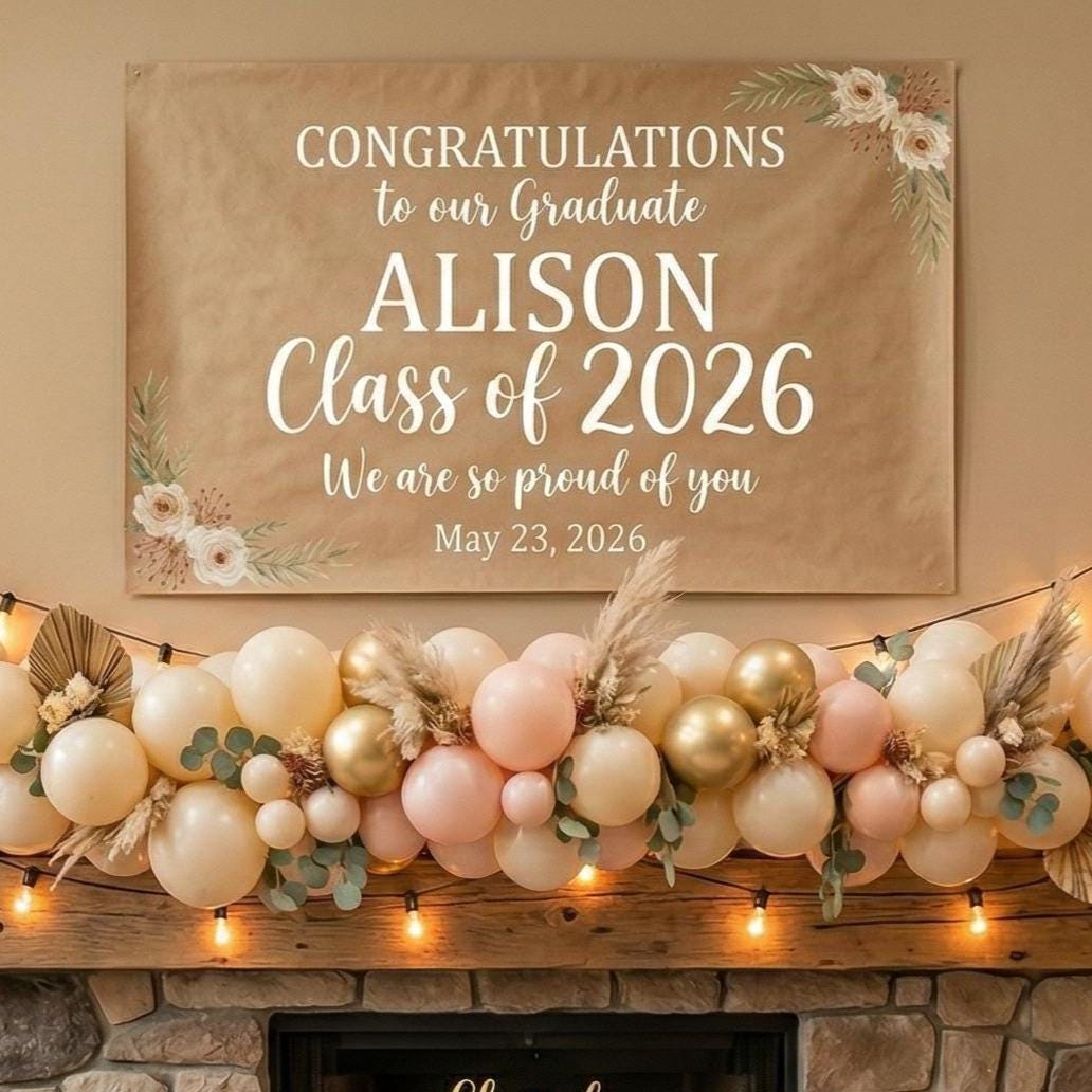 Graduation kraft banner color options